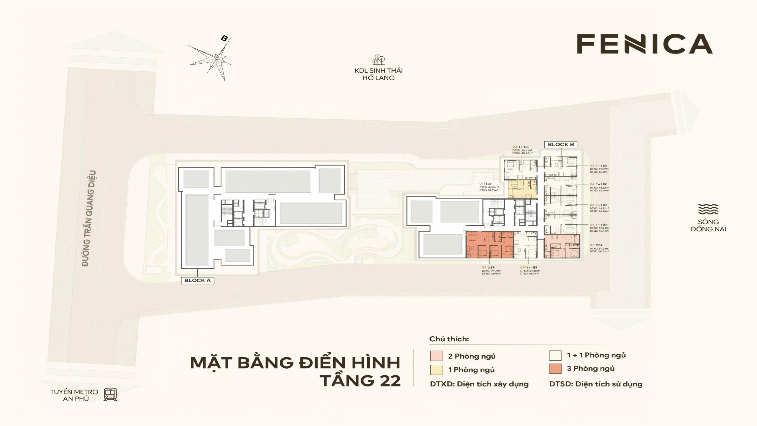 Mặt bằng Căn hộ Fenica Bình Dương